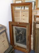 A group of antique and later maple frames