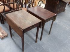 Two similar Geo.III.mahogany Pembroke tables