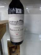 1982 Chateau Pontet-Canet Paullac 150CL Grand Cru with pine case.