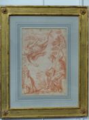 An Old Master red chalk drawing of classical figure studies