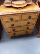 A Victorian scumble pine chest of drawers