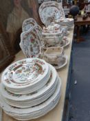 An extensive late Victorian pottery Copeland part dinner service with floral decoration to include