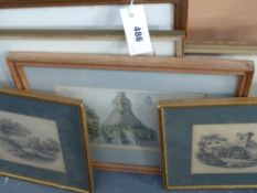 A group of seven 18th Century and later English landscape watercolours and drawings