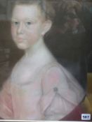 18th Century English School. Two portraits of children. Pastel