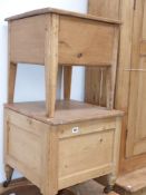 Four Victorian pine commodes