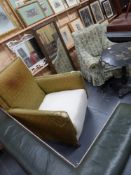 Two late Victorian armchairs for upholstery