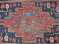 Two Persian Hamadan rugs and a Karadja runner