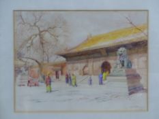 P A Staynes (1875-1953). View of Peking (possibly The Forbidden City). Signed and dated 1920.