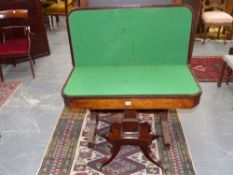 A Wm.IV.rosewood fold over card table