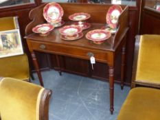 A Regency mahogany gallery back washstand