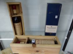 Two bottles of J.de Malliac Armagnac and one 1ltr bottle of single malt 10yr Talisker whisky