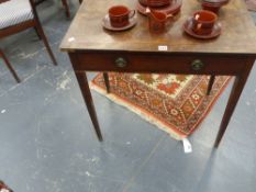 A late Georgian mahogany side table