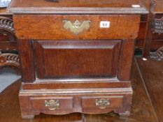 An 18th.C. and later miniature mule chest