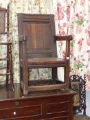 An 18th.c.oak small wainscot chair