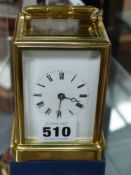 A small brass cased carriage clock