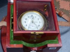 A good Russian ship's chronometer cased and with outer transit case