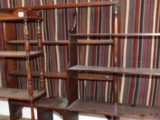 Three Victorian mahogany wall shelves