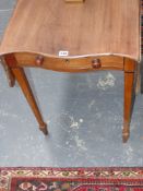 A Georgian mahogany serpentine form Pembroke table