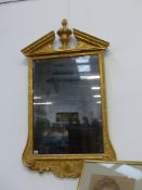 A Geo.II.style carved giltwood framed wall mirror
