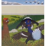 Robert Gillmor (b.1936) (ARR), Grouse, and birds in flight, signed, inscribed and numbered 8/14 in