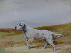 Ruben Ward Binks (1880-1950) (ARR), English Setter and companion of a Pointer, both dogs standing in