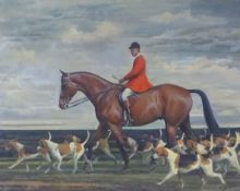 Richard John Munro Dupont (1920-1977) (ARR), Mr Winthrop with his Hounds, hunting scene, signed