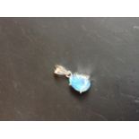 A 14ct gold opal set pendant