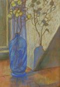 Joan Hammond (1923-2006), Still life of honesty seed heads in a vase, signed and dated '89,