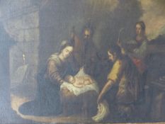 Manner of Murillo, The Adoration of the Shepherds, oil on canvas, 56.5 x 70cm.