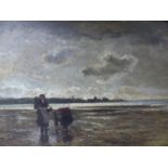 Maxwell (late 19th/early 20th Century), Girls collecting mussels or seaweed on a beach, indistinctly