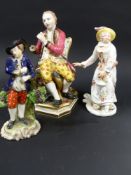 Three assorted porcelain figures