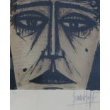 Bernard Buffet (1928-1999) French (ARR), Visage, signed and numbered 101/108 in pencil,