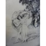 Various artists, Six nudes, etchings and engravings, four signed; George Tobin, Pierre Dubreuil,