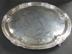 A silver salver. Sheffield 1932. 37cm diameter. 42ozs