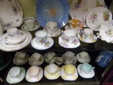 Various Shelley cups, saucers, plates etc most with floral decoration.