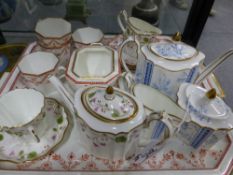 Various Wedgwood part dessert and tea sets to include two trays.