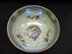 Daisy Makeig-Jones: A Wedgwood dragon lustre bowl. Pattern number Z4829. 21cm diameter x 10cm high