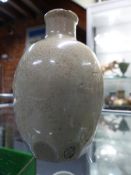 An Interesting Japanese Early 20th century studio art pottery Saki bottle form vase, with provenance
