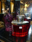 Large size perfume/scent display bottles.Alfred Dunhilll- Desire, Cartier-Declaration and John