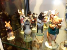 Beswick pottery nine piece pig band