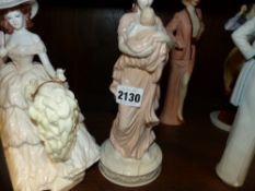 Six Wedgwood porcelain and other figurines.