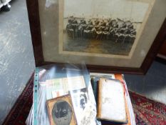 TWO ALBUMS OF MID 20TH.C.PHOTOGRAPH ALBUMS, VARIOUS LOOSE PHOTOS AND THREE FRAMED IMAGES TO
