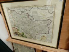 A HAND COLOURED MAP OF THE COUNTY OF KENT BY EMAN-BOWEN.