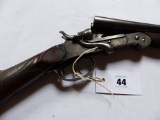 SHOTGUN- BELGIAN S/S SIDE LEVER HAMMER. .410 SERIAL NUMBER M623 (ST. NO. 3248)