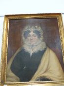 ENGLISH VICTORIAN SCHOOL PORTRAIT OF A LADY, OIL ON CANVAS. 78x66cms