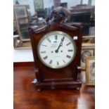 A large Wm.IV. mahogany cased bracket clock with dial signed Hardley & Moore, London. Twin train