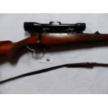 RIFLE- BRNO BOLT ACTION .270 WIN SERIAL NUMBER 15566 (ST NO 3198) COMPLETE WITH SCOPE.