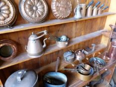 A QTY OF COPPERWARE.