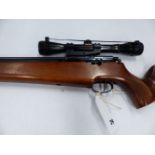 .22 RARE LEFT HANDED FALLON AIR RIFLE WITH SCOPE