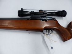 .22 RARE LEFT HANDED FALLON AIR RIFLE WITH SCOPE